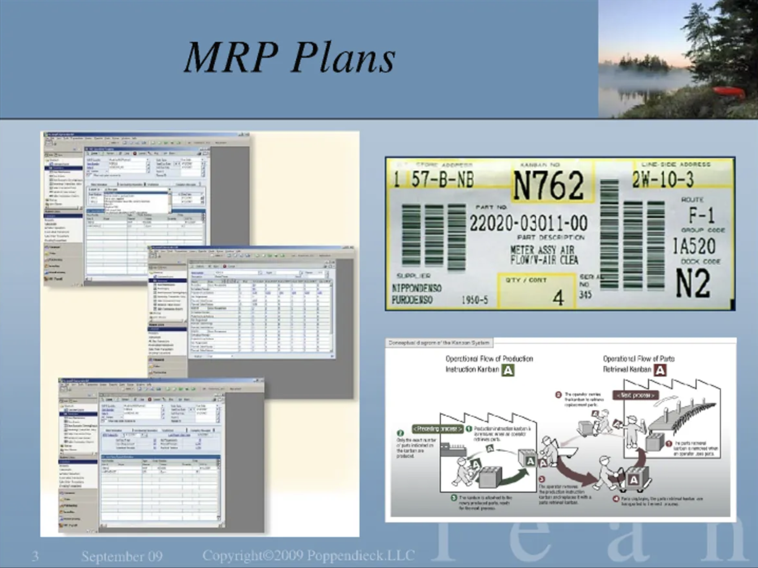 An example of an MRP plan